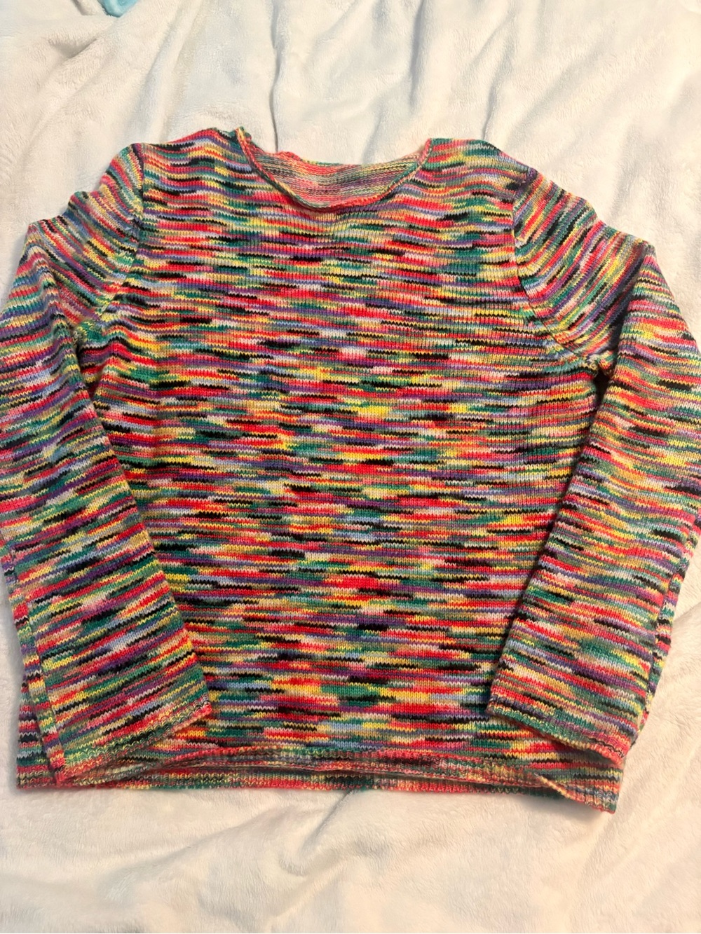Multicolor Knit Crewneck Sweater - Women